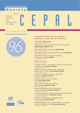 Revista de la CEPAL No. 96, Diciembre 2008