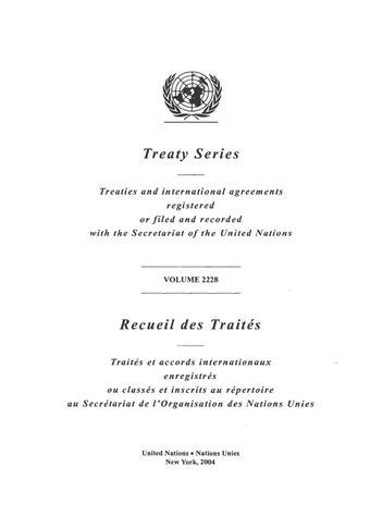 image of Recueil des Traités 2228