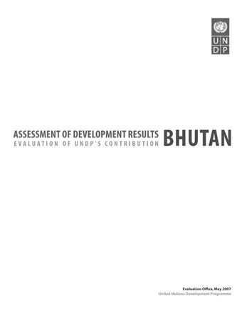 image of Assessment of Development Results - Bhutan