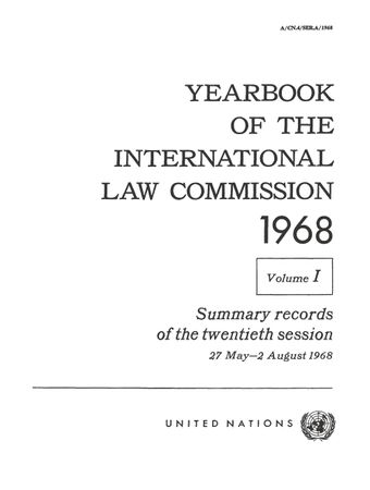 image of Summary records of the twentieth session
