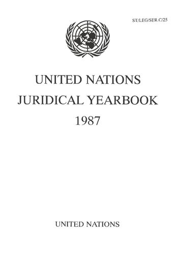 image of United Nations Juridical Yearbook 1987