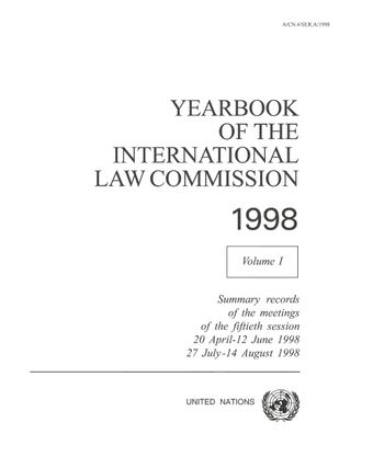 image of Yearbook of the International Law Commission 1998, Vol. I