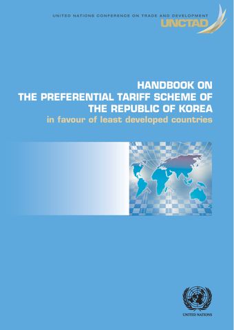 image of Handbook on the Preferential Tariff Scheme of the Republic of Korea in Favour of Least Developed Countries