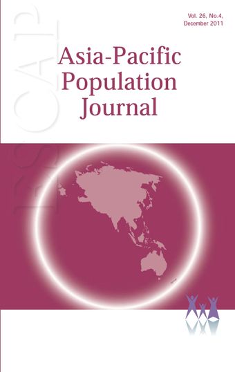 Asia-Pacific Population Journal, Vol. 26, No. 4, December 2011