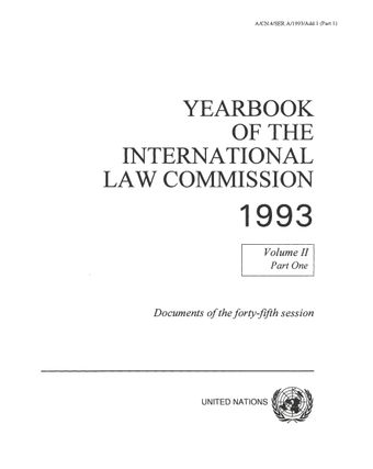 image of Yearbook of the International Law Commission 1993, Vol. II, Part 1