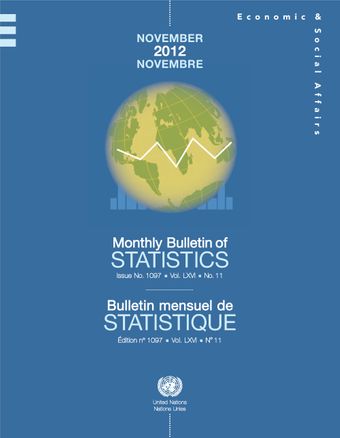 image of Monthly bulletin of statistics, November 2012: Population