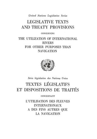 image of Textes legislatifs et dispositions de traites concernant l’utilisation des fleuves internationaux a des fins autres que la navigation