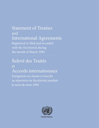 image of Ratifications, accessions, subsequent agreements, etc., concerning treaties and international agreements registered with the Secretariat