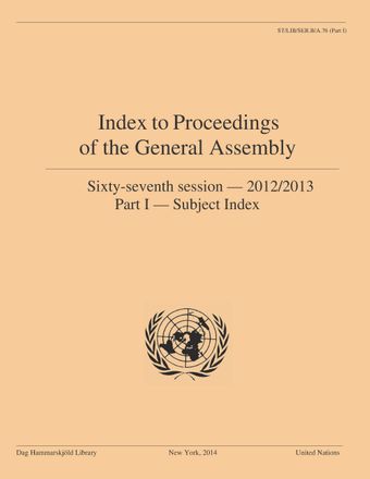 image of Index to Proceedings of the General Assembly 2012/2013