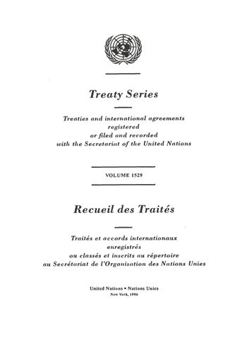 image of No. 18099. Échange de notes constituant un accord entre les États-Unis d’Amérique et la Thaïlande relatif au commerce des textiles et produits textiles. Bangkok, 4 octobre 1978