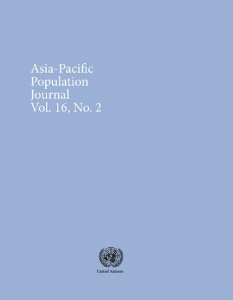 Asia-Pacific Population Journal, Vol. 16, No. 2, June 2001