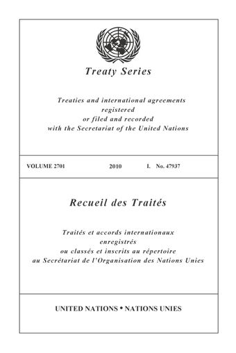 image of Treaty Series 2701
