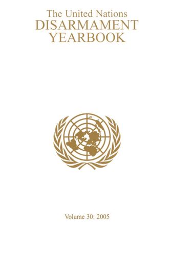 image of United Nations Disarmament Yearbook 2005