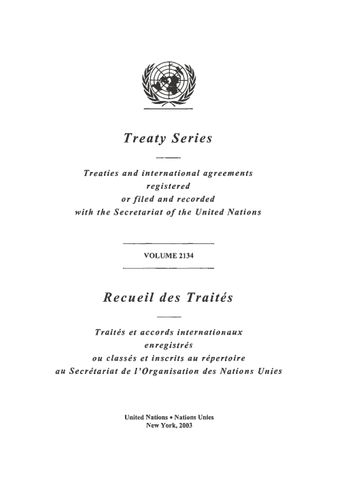 image of Treaty Series 2134