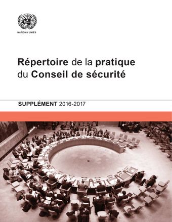 image of Répertoire de la pratique du Conseil de sécurité: Supplément 2016-2017