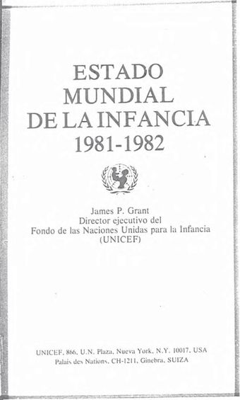 image of Estado Mundial de la Infancia 1981-1982