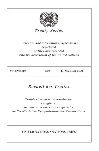 image of Treaty Series 2489
