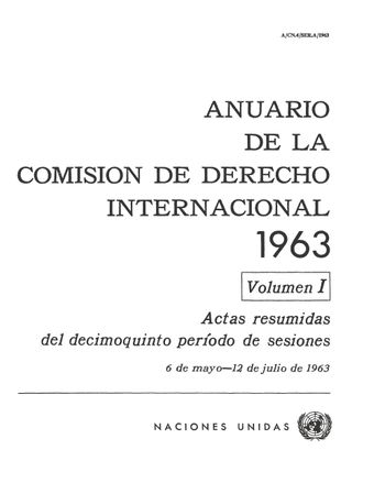 image of Actas resumidas del decimoquinto periodo de sesiones