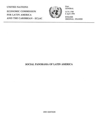 image of Social Panorama of Latin America 1993