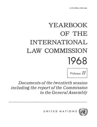 image of Yearbook of the International Law Commission 1968, Vol. II