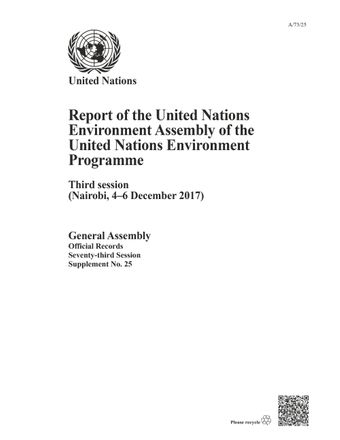 image of Report of the United Nations Environment Assembly of the United Nations Environment Programme