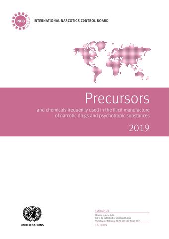 image of Seizures of substances in Tables I and II of the United Nations Convention against Illicit Traffic in Narcotic Drugs and Psychotropic Substances of 1988, as reported to the International Narcotics Control Board, 2014–2018