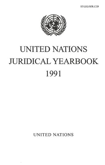 image of United Nations Juridical Yearbook 1991