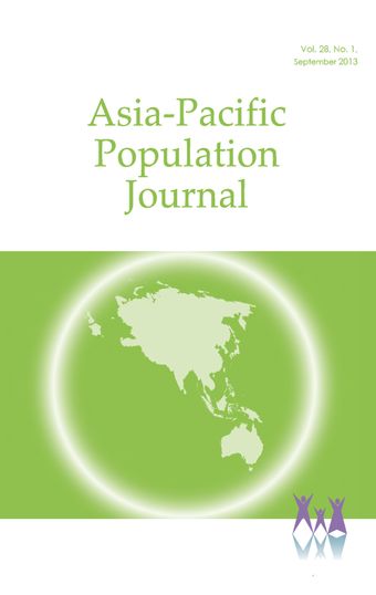 Asia-Pacific Population Journal, Vol. 28, No. 1, September 2013