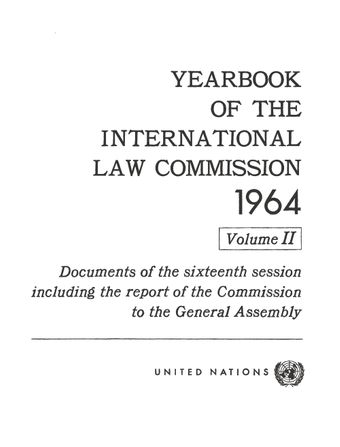 image of Yearbook of the International Law Commission 1964, Vol. II
