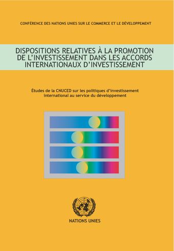 image of Dispositions relatives a la promotion de l'investissement dans les accords internationaux d'investissement