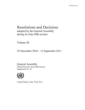 image of Resolutions adopted on the reports of the Special Political and Decolonization Committee (Fourth Committee)