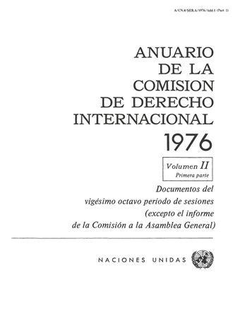 image of Anuario de la Comisión de Derecho Internacional 1976, Vol. II, Parte 1