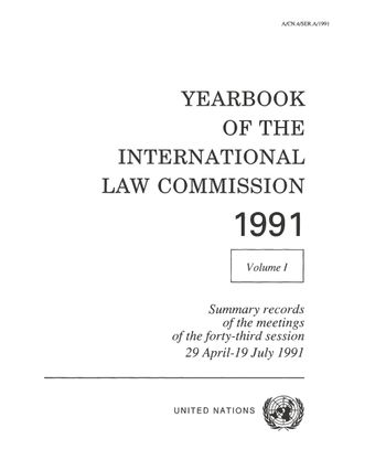 image of Yearbook of the International Law Commission 1991, Vol. I