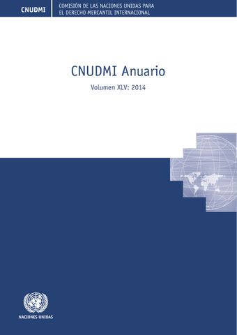 image of Comisión de las Naciones Unidas para el Derecho Mercantil Internacional (CNUDMI) Anuario 2014