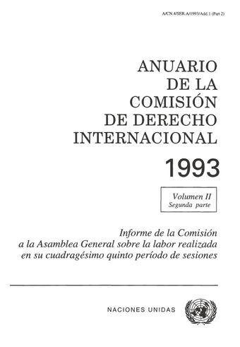 Anuario de la Comisión de Derecho Internacional 1993, Vol. II, Parte 2