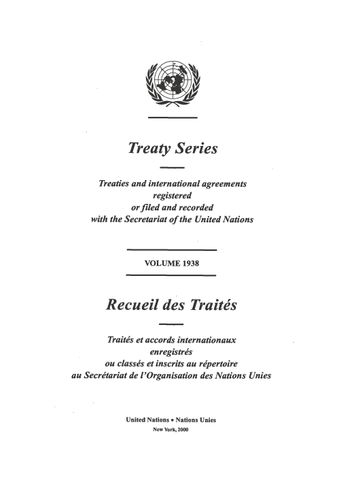 image of Treaty Series 1938