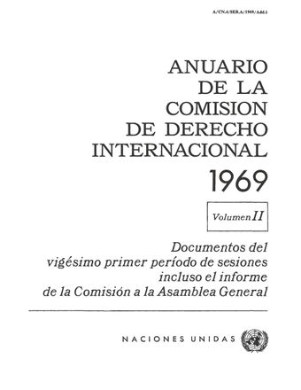 image of Anuario de la Comisión de Derecho Internacional 1969, Vol. II