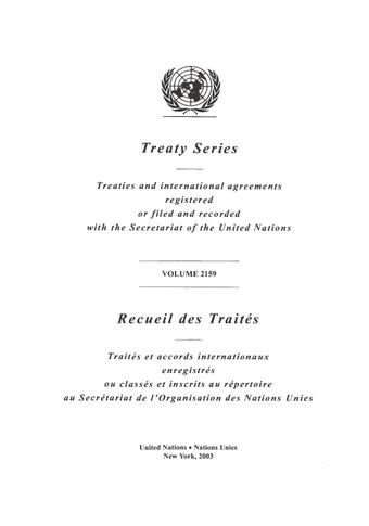 image of Recueil des Traités 2159