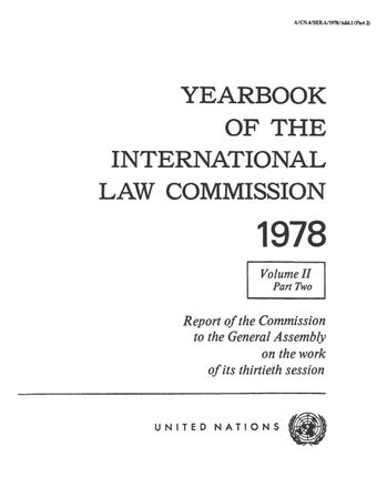 image of Yearbook of the International Law Commission 1978, Vol. II, Part 2