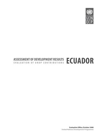 image of Assessment of Development Results - Ecuador