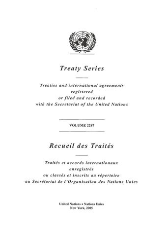 image of Treaty Series 2287