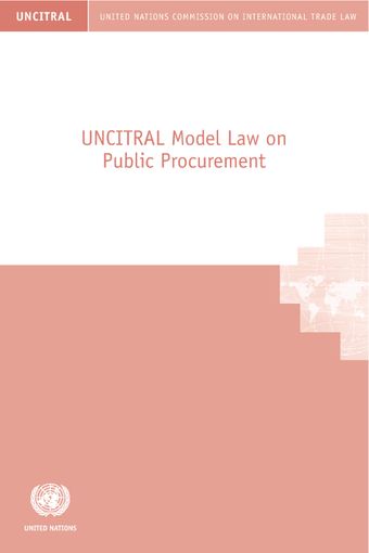image of UNCITRAL model law on public procurement