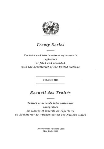image of Treaty Series 2123