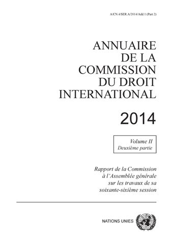 image of Annuaire de la Commission du Droit International 2014, Vol. II, Partie 2