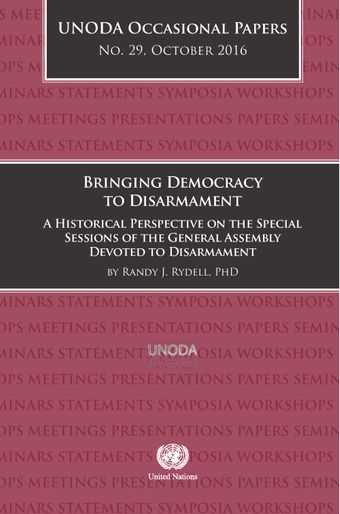 image of Postscript: Developments relating to the special sessions on disarmament since 1988