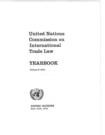 image of United Nations Commission on International Trade Law (UNCITRAL) Yearbook 1974