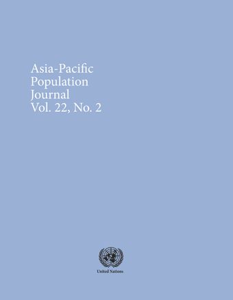 Asia-Pacific Population Journal, Vol. 22, No. 2, August 2007