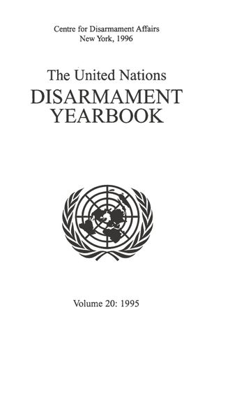 image of United Nations Disarmament Yearbook 1995