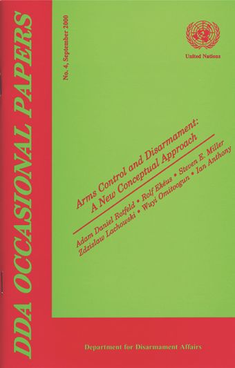 image of UNODA Occasional Papers No.4: Arms Control and Disarmament – A New Conceptual Approach, September 2000