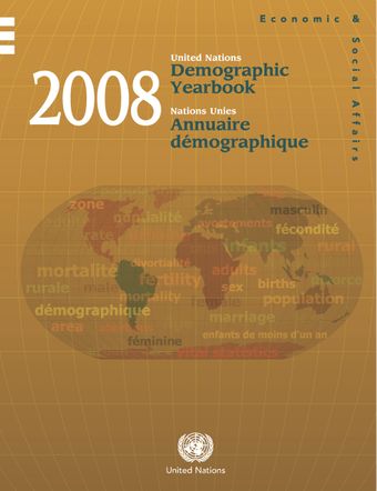 image of Demographic yearbook 2008 synoptic table: Availability of data by country/area, table and sex, where applicable